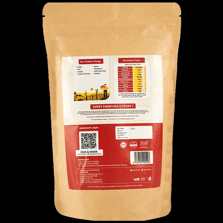 ATRI FOODS Bajra Flour - Organic