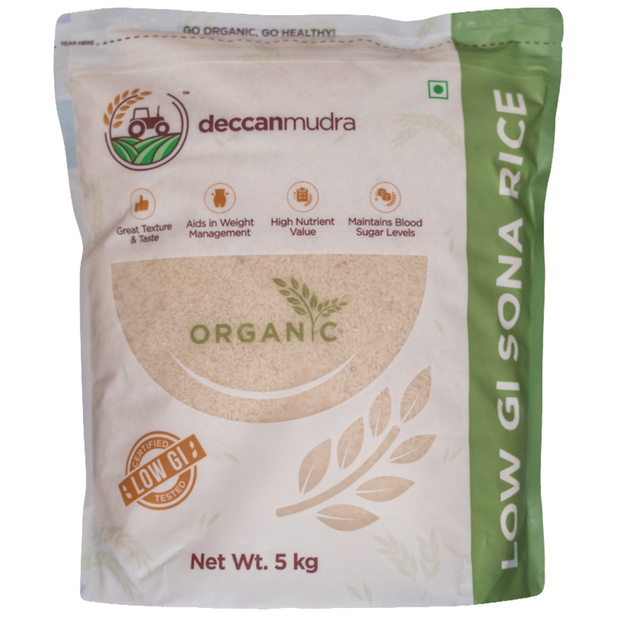 Deccan Mudra Telangana Low GI Sona Rice - Organic