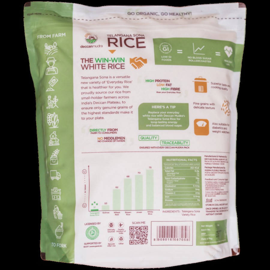 Deccanmudra Organic Single Polish Rice