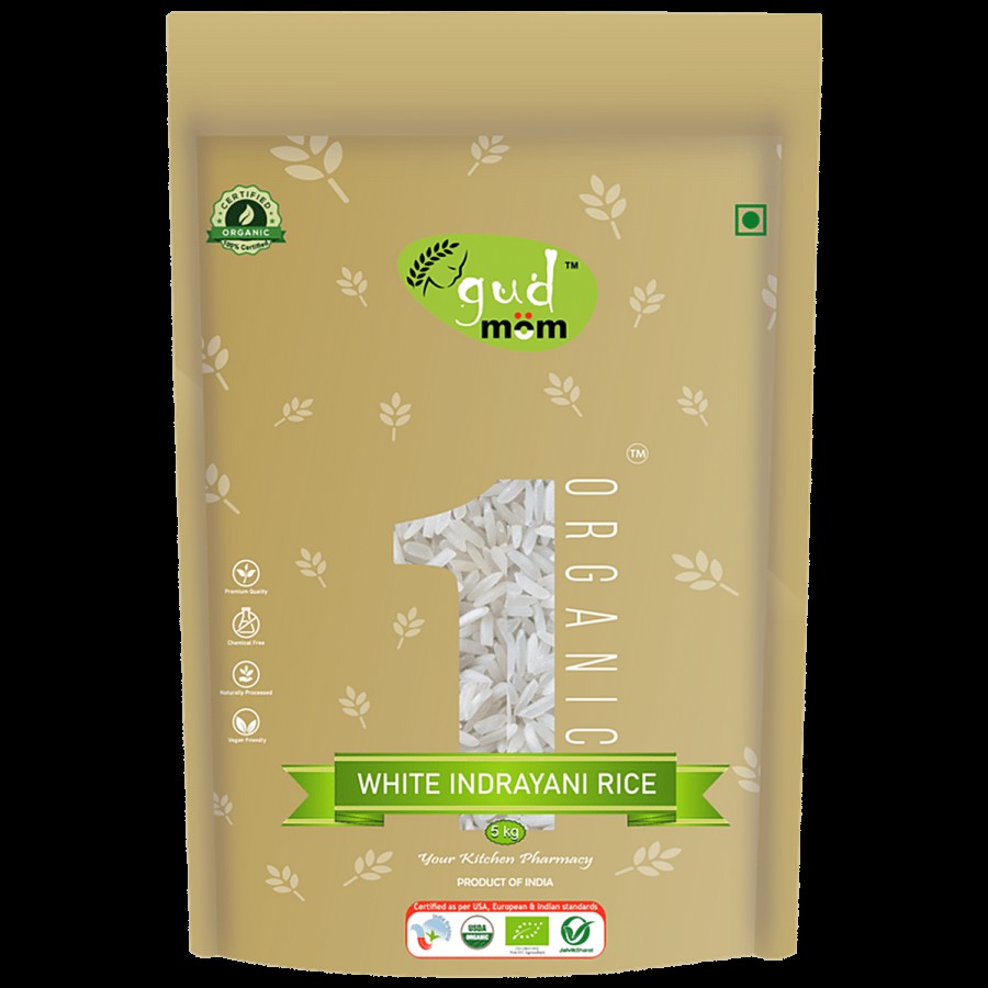 Gudmom Organic White Indrayani Rice