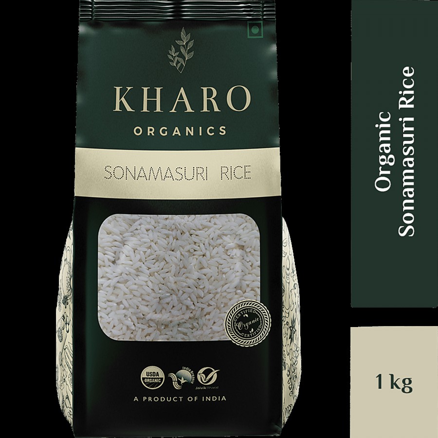 Kharo Organics Sonamasoori Rice - Organic