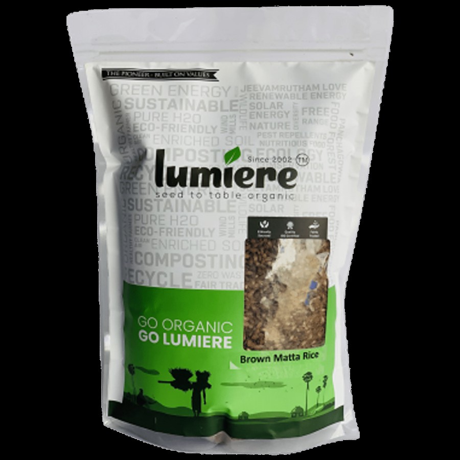 Lumiere Organic Boiled Brown Matta Rice/Akki