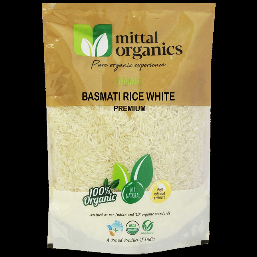 MITTAL ORGANICS Basmati Rice White - Premium