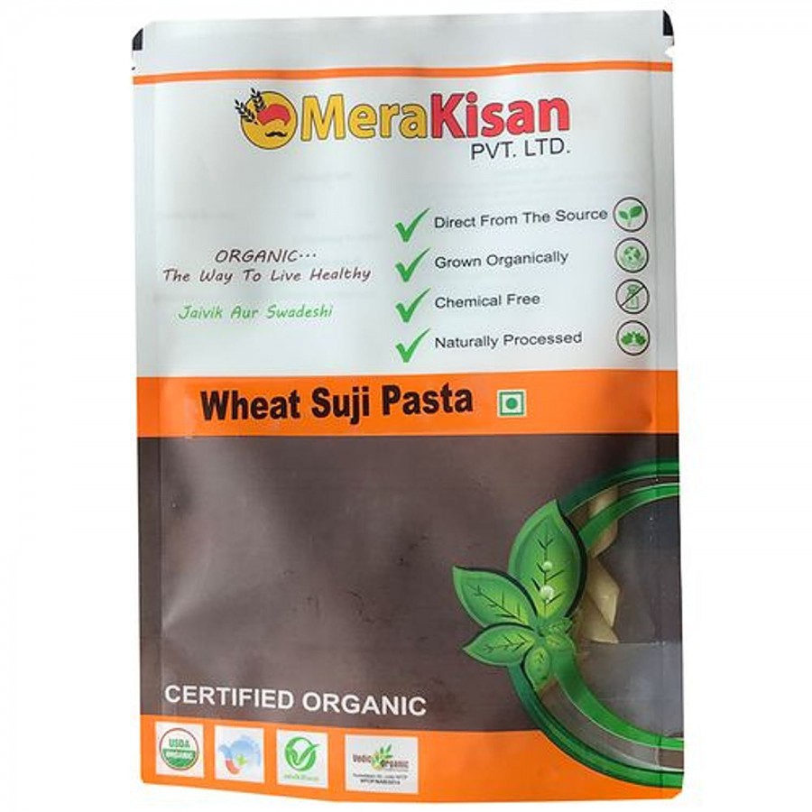 MeraKisan Organic Wheat Suji Pasta