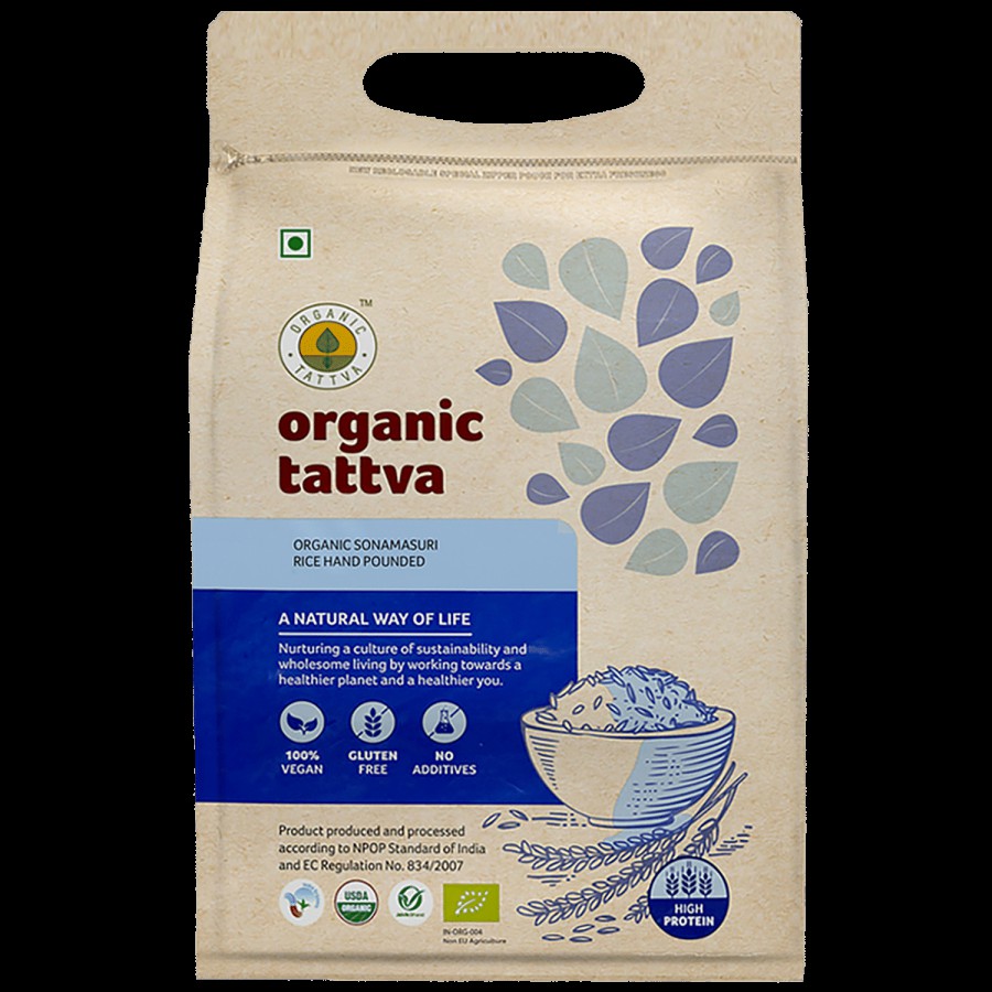 Organic Tattva Sonamasuri Hand Pounded