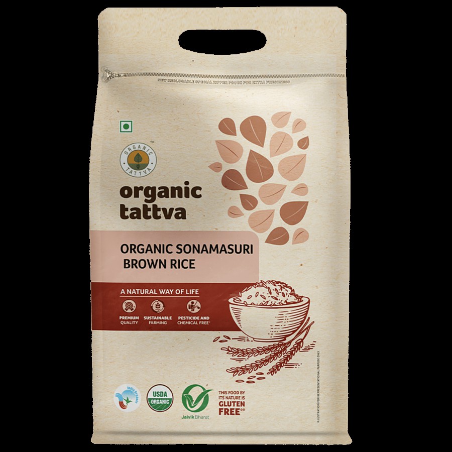 Organic Tattva Sonamasuri Rice/Akki - Brown