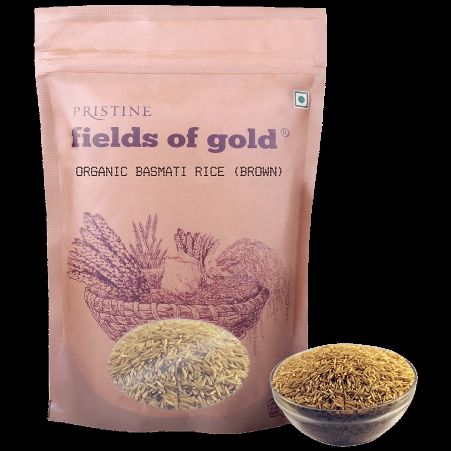 PRISTINE Fields Of Gold Organic Basmati Rice - Brown