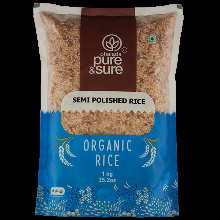 Phalada Pure & Sure Organic Semi Polished Rice Sonamasoori - Fine Grain