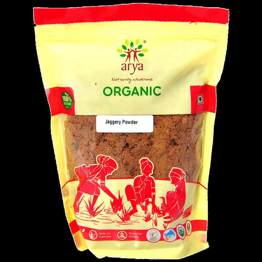 Arya Organic Jaggery Powder - Rich In Minerals