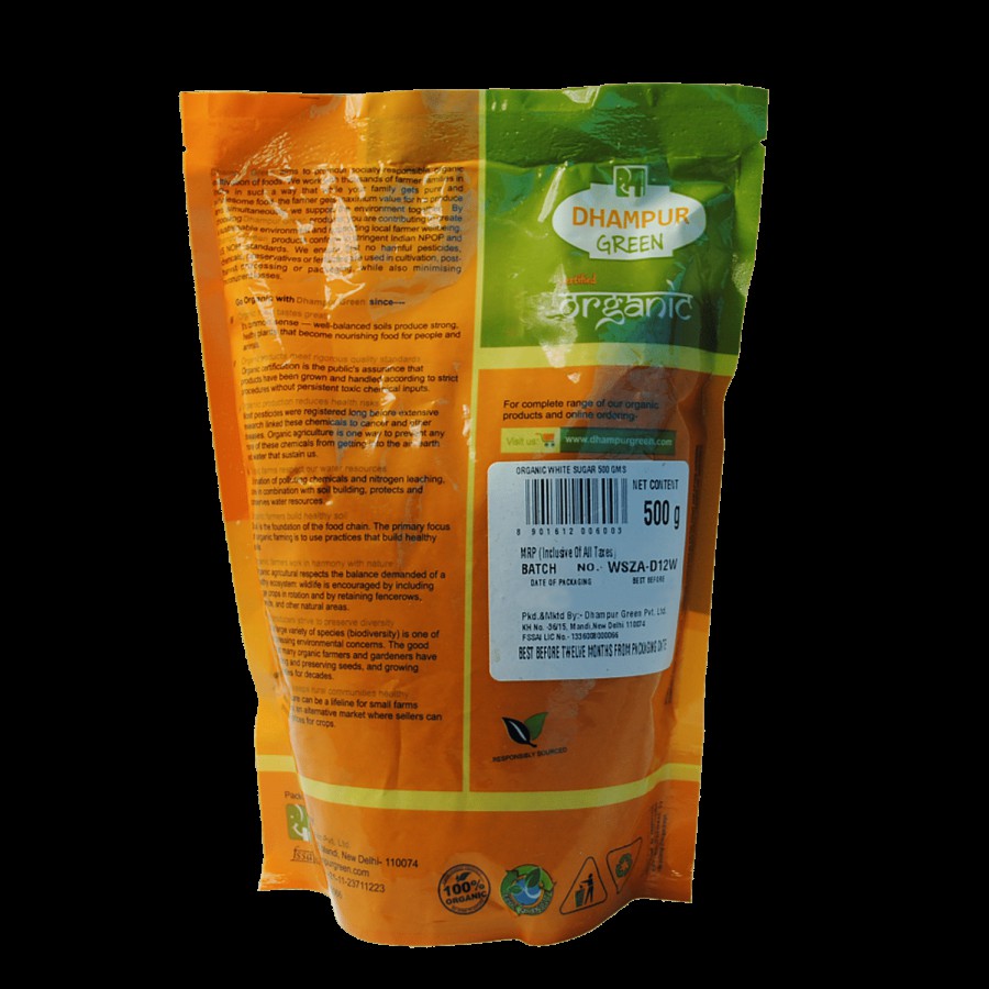 Dhampur Green Organic White Sugar/Sakkare