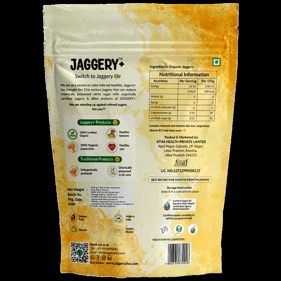 Jaggery+ Organic Raw Sugar - Desi Khand