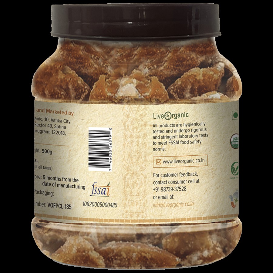 Live Organic Jaggery Whole - 100% Natural