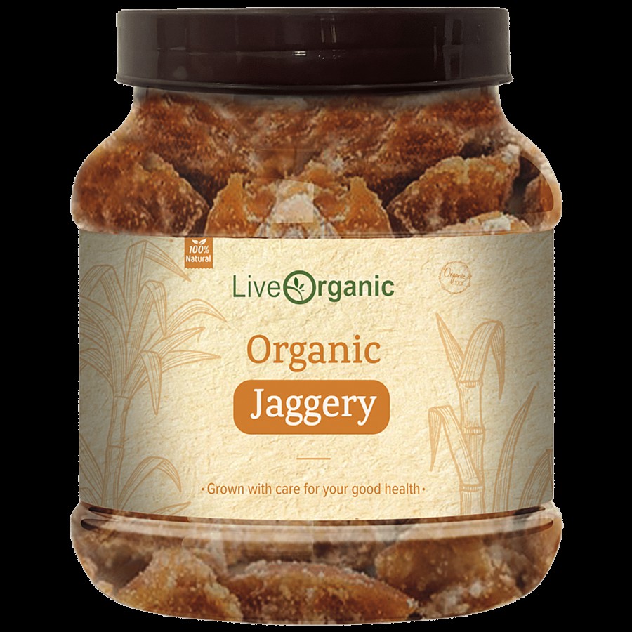 Live Organic Jaggery Whole - 100% Natural