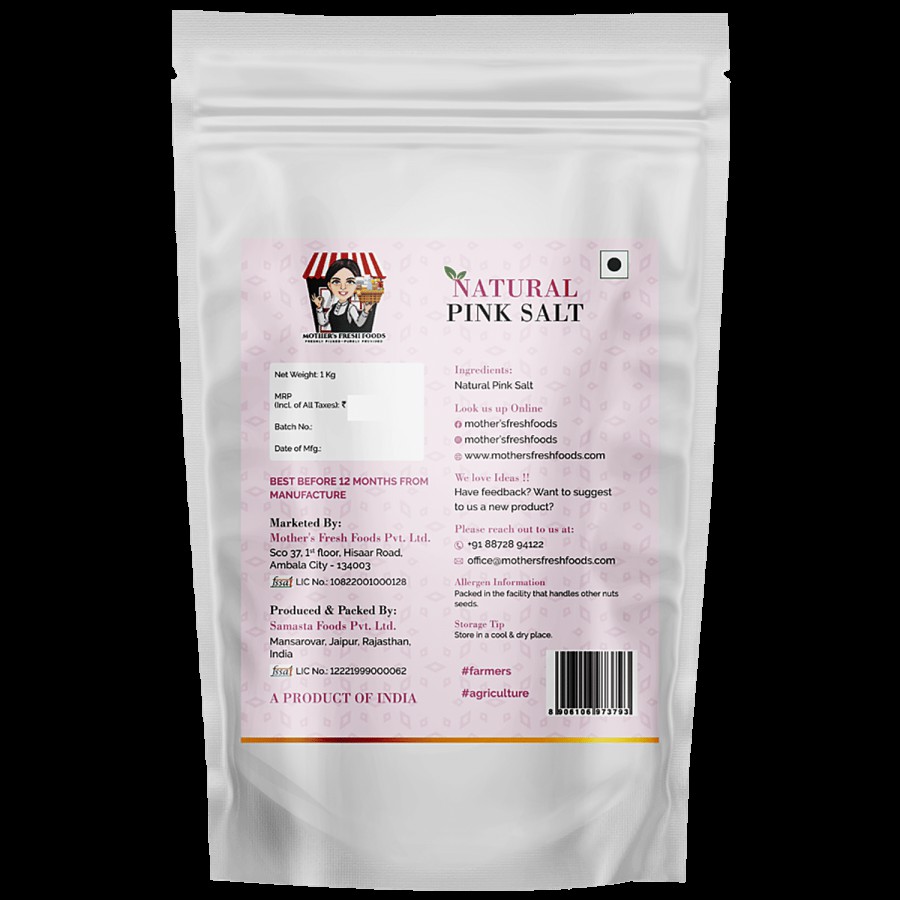 Mothers Fresh Foods Natural Pink Salt - Healthy