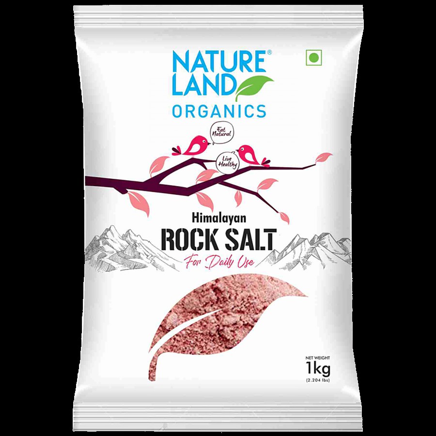 Natureland Organics Himalayan Pink Rock Salt - For Daily Use