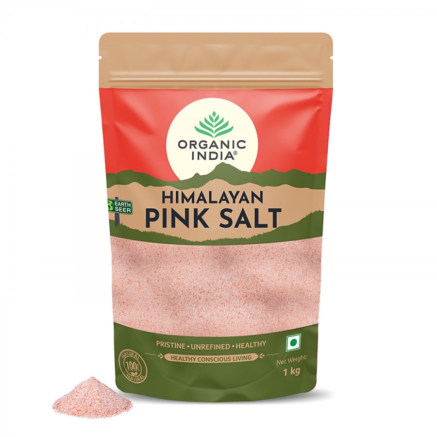 Organic India Pink Rock Salt Powder - Unrefined