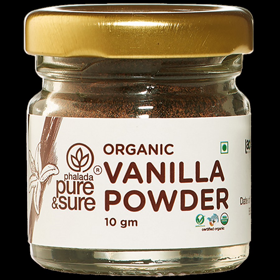 Phalada Pure & Sure Organic Vanilla Powder - Adds Flavour & Aroma