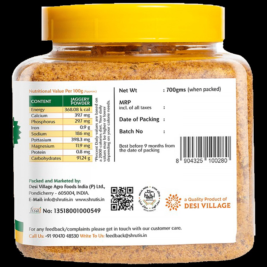 Shruti's Herbal Jaggery Powder - Naturally Processed