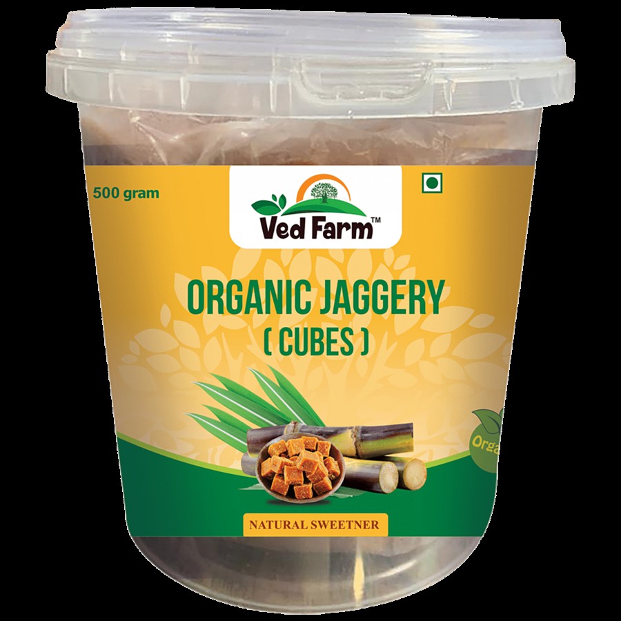 Ved Farm Organic Jaggery Cubes - Natural Sweetener