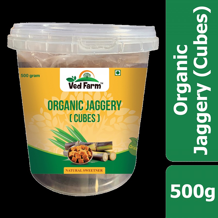 Ved Farm Organic Jaggery Cubes - Natural Sweetener