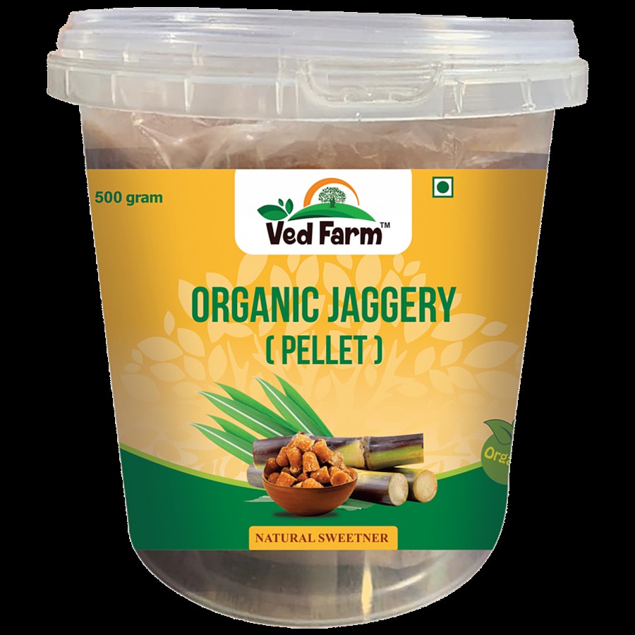 Ved Farm Organic Jaggery Pellet - Natural Sweetener