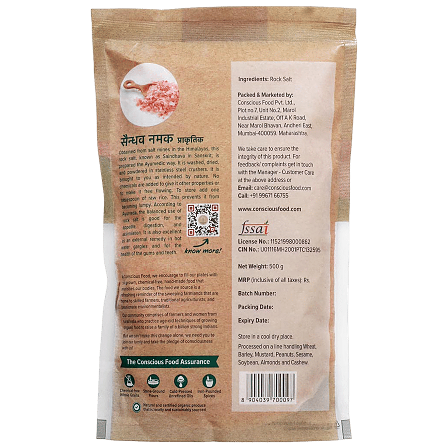 Conscious Food Rock Salt/Uppu