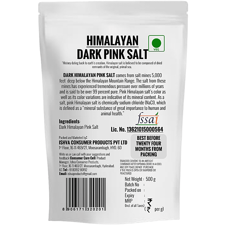 Ishva Himalayan Dark Pink Salt