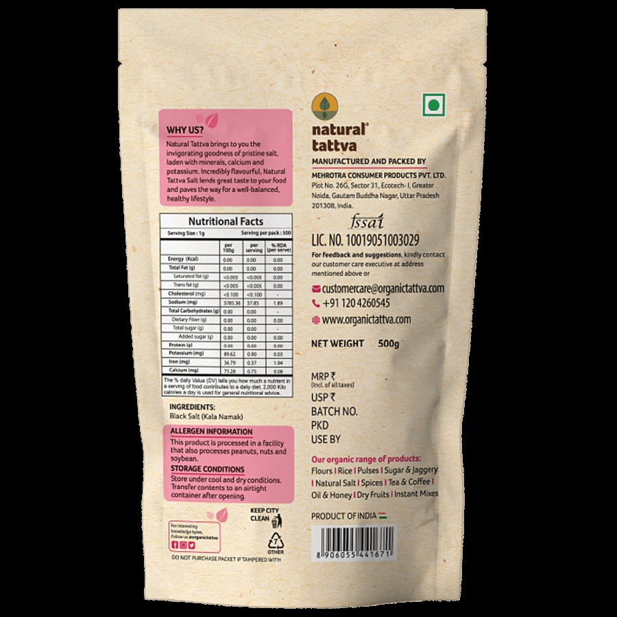 Organic Tattva Black Salt