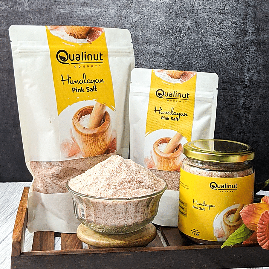 Qualinut Gourmet Himalayan Pink Salt Crushed - Fiber Rich