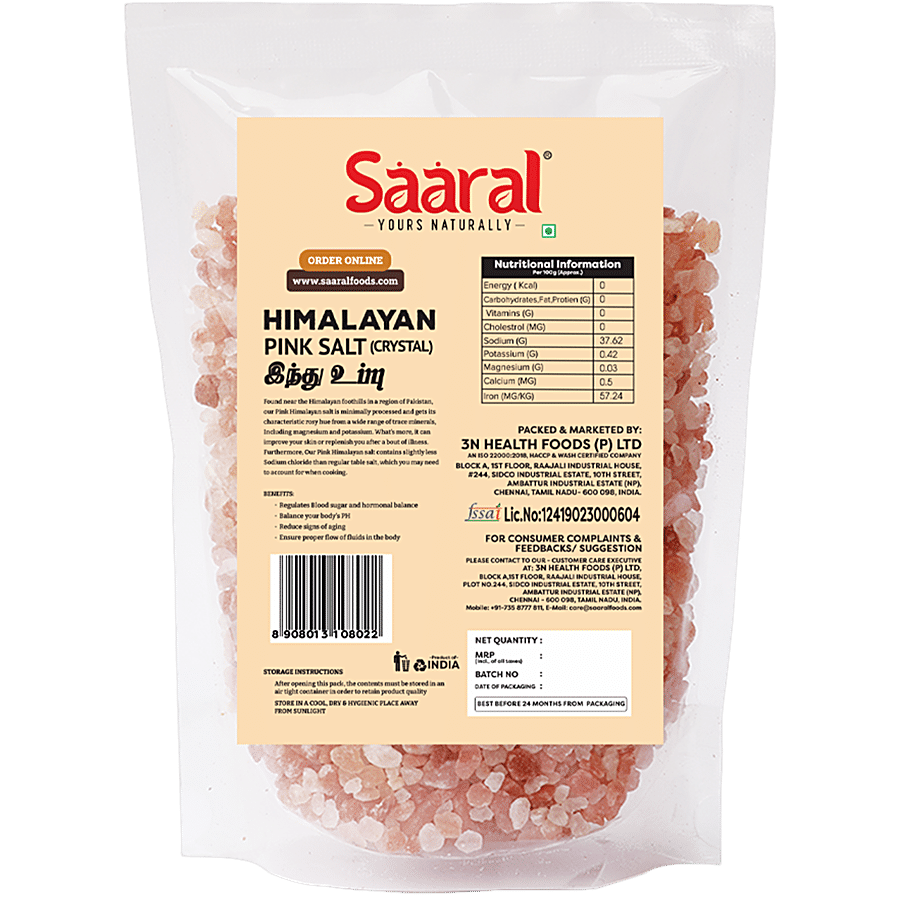 SAARAL Pink Rock Salt Crystal