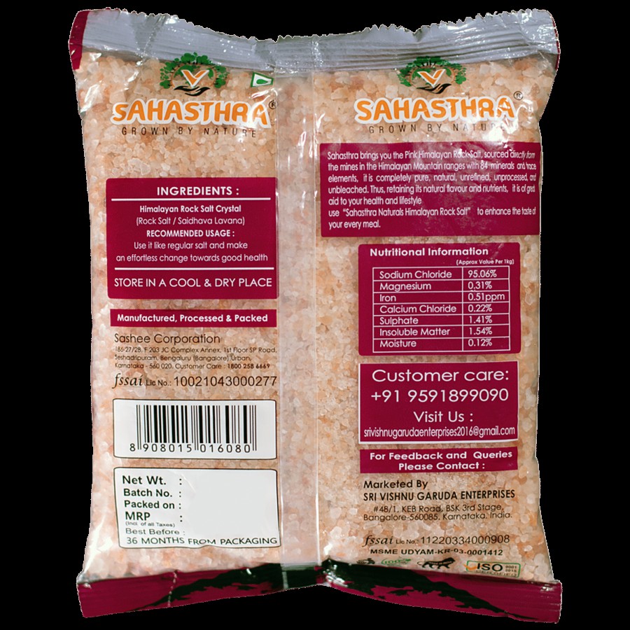 Sahasthra Himalayan Pink Rock Salt - Crystal