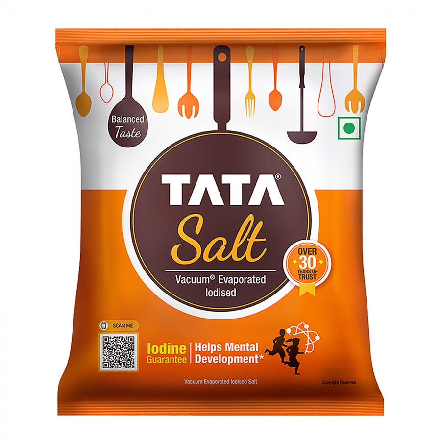 Tata Salt Vacuum Evaporated Iodised Salt - Helps Mental Development