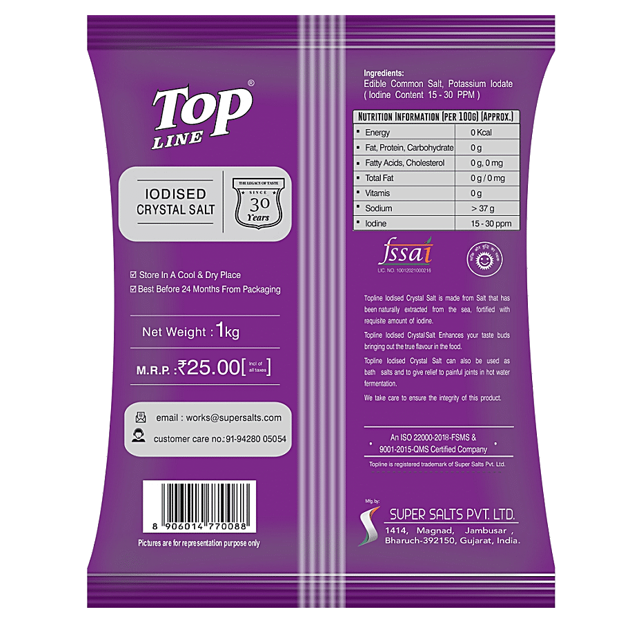 TopLine Iodised Crystal Salt - Pure