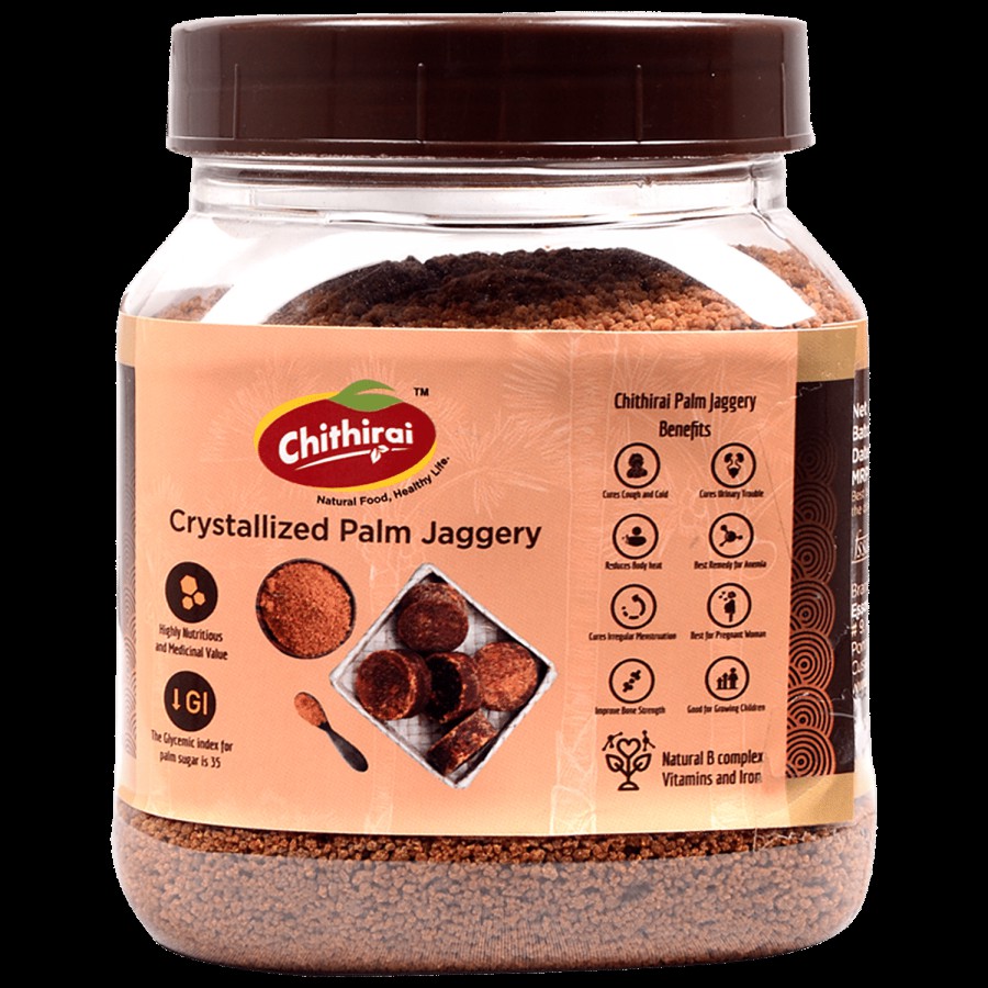 Chithirai Crystalized Palm Jaggery - Natural Sweetener