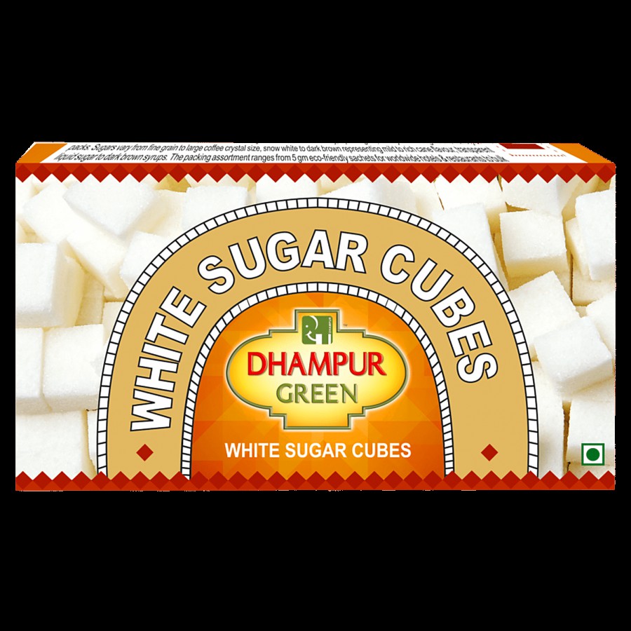 Dhampur Green White Sugar/Sakkare Cubes (Made From CaneSugar)