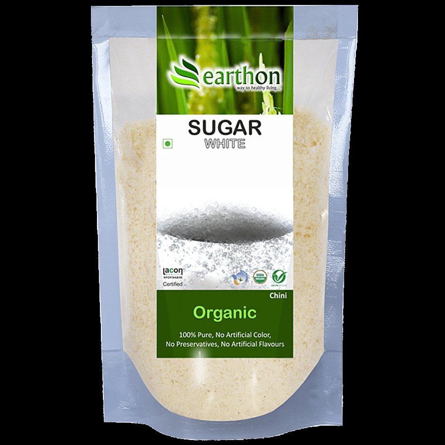 Earthon Organic Sugar/Shakar/Sakkare/Chini - Regular