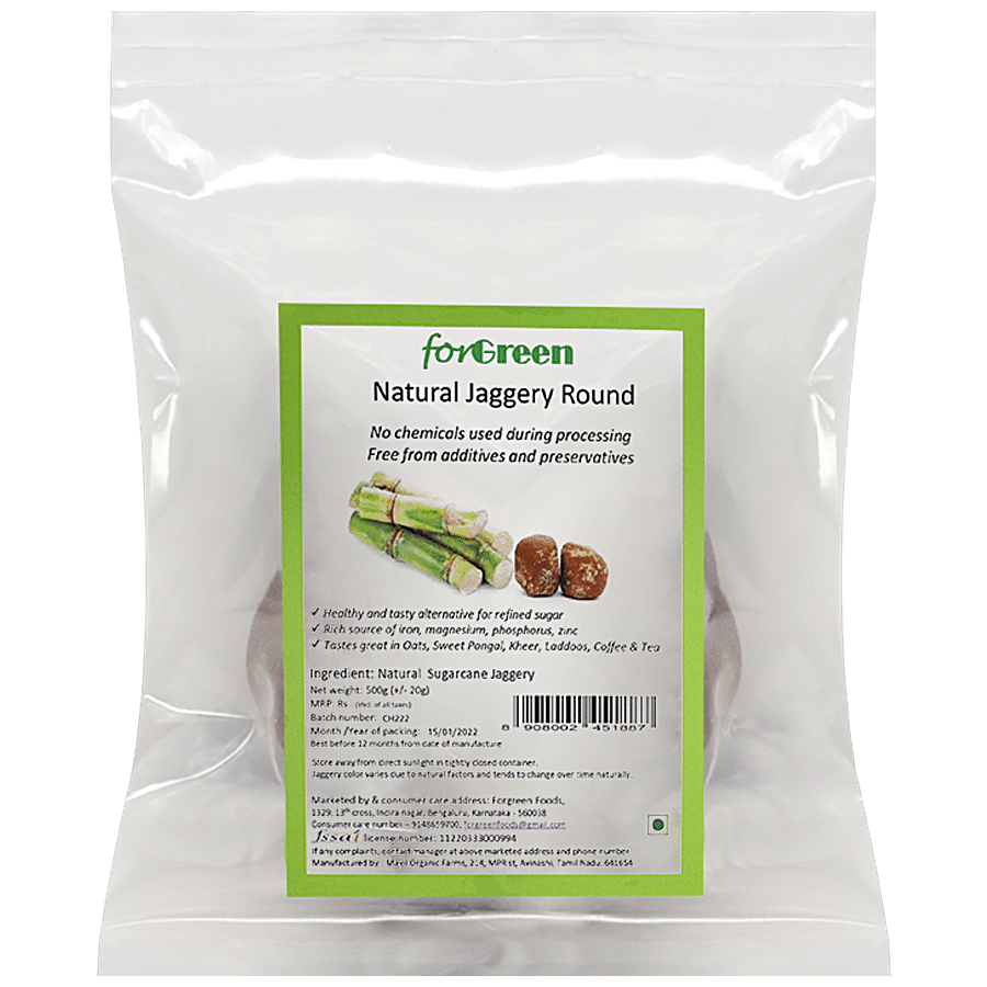 Forgreen Natural Jaggery - Round