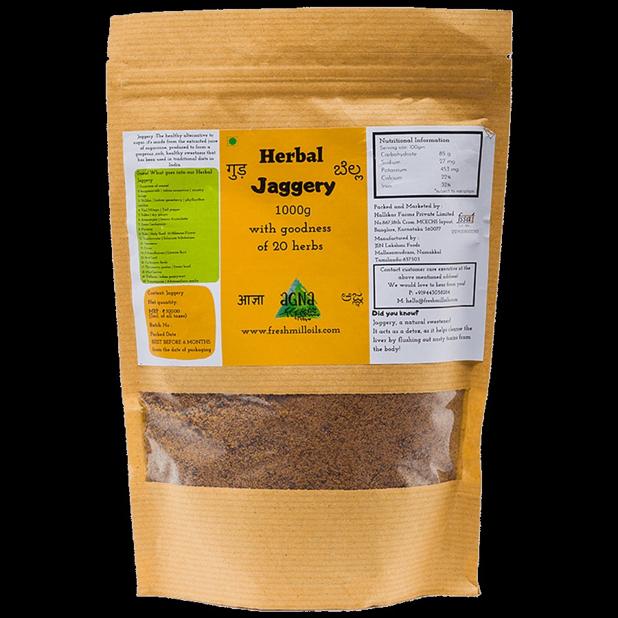 Freshmill Oils Herbal Jaggery - Rich Flavour