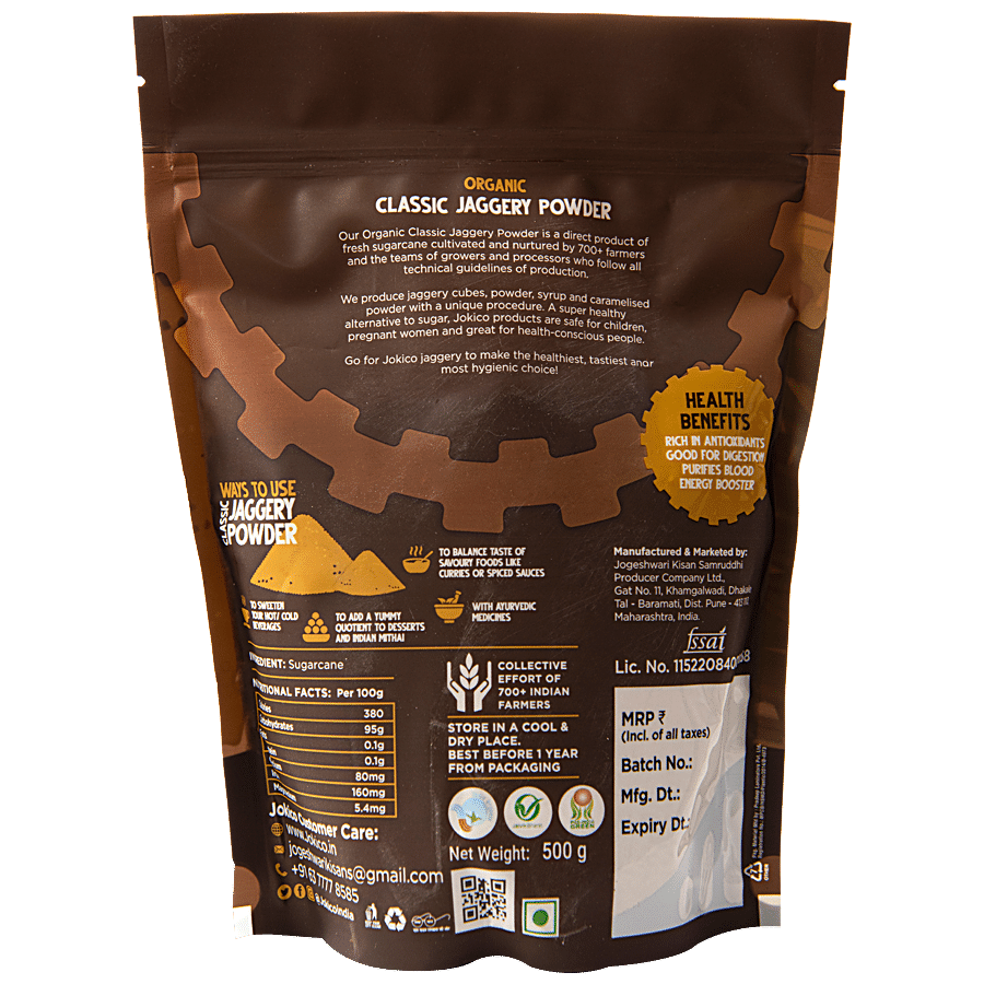 Jokico  Organic Classic Jaggery Powder - Chemical Free