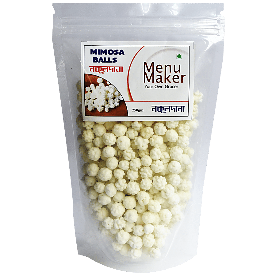 Menu Maker Nakuldana/Mimosa Balls - Plain White