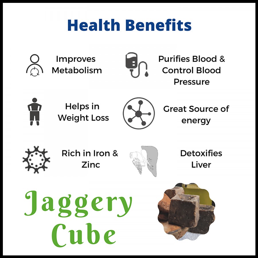 NAIJASATVA Natural Jaggery Cube - Blood Purifier