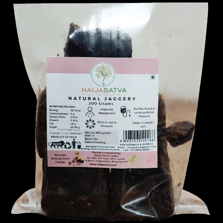 NAIJASATVA Natural Jaggery Cube - Blood Purifier