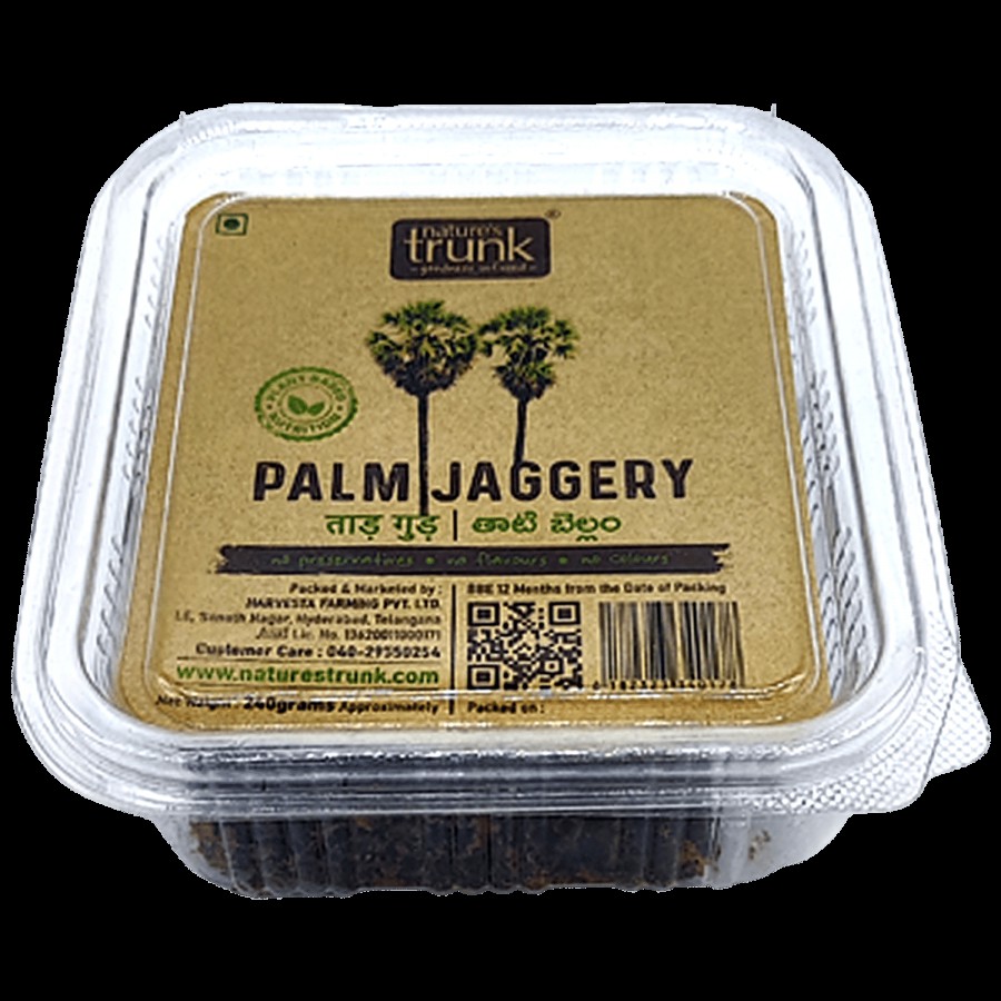 Nature's Trunk Pure Palm Jaggery - Thaati Bellam