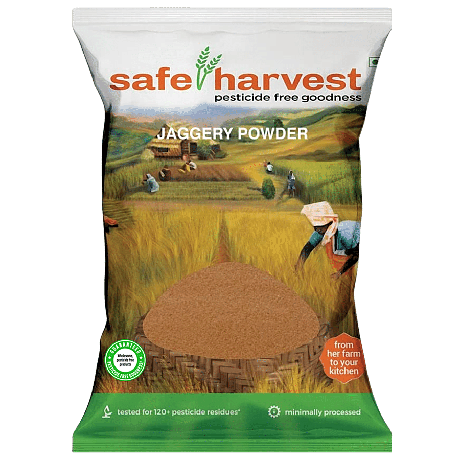 Safe Harvest Jaggery/Bella Powder - Pesticide Free