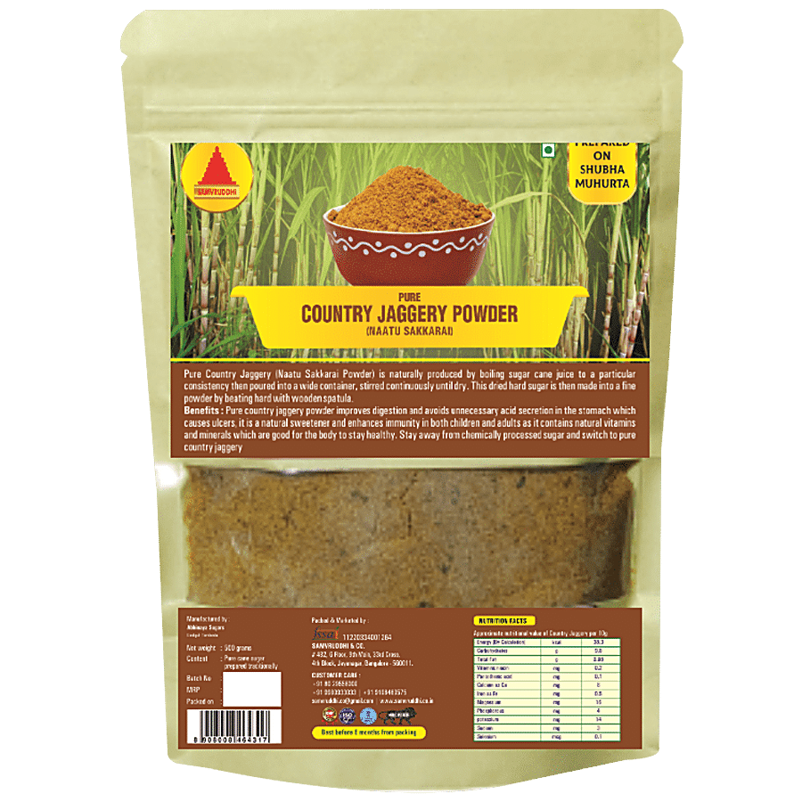 Samvuddhi & Co Pure Country Jaggery/Bella Powder