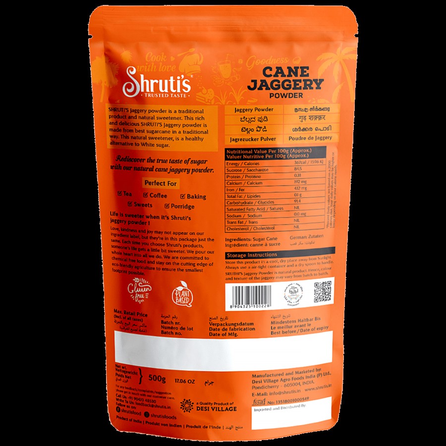 Shruti's Jaggery Powder - Naturally Processed