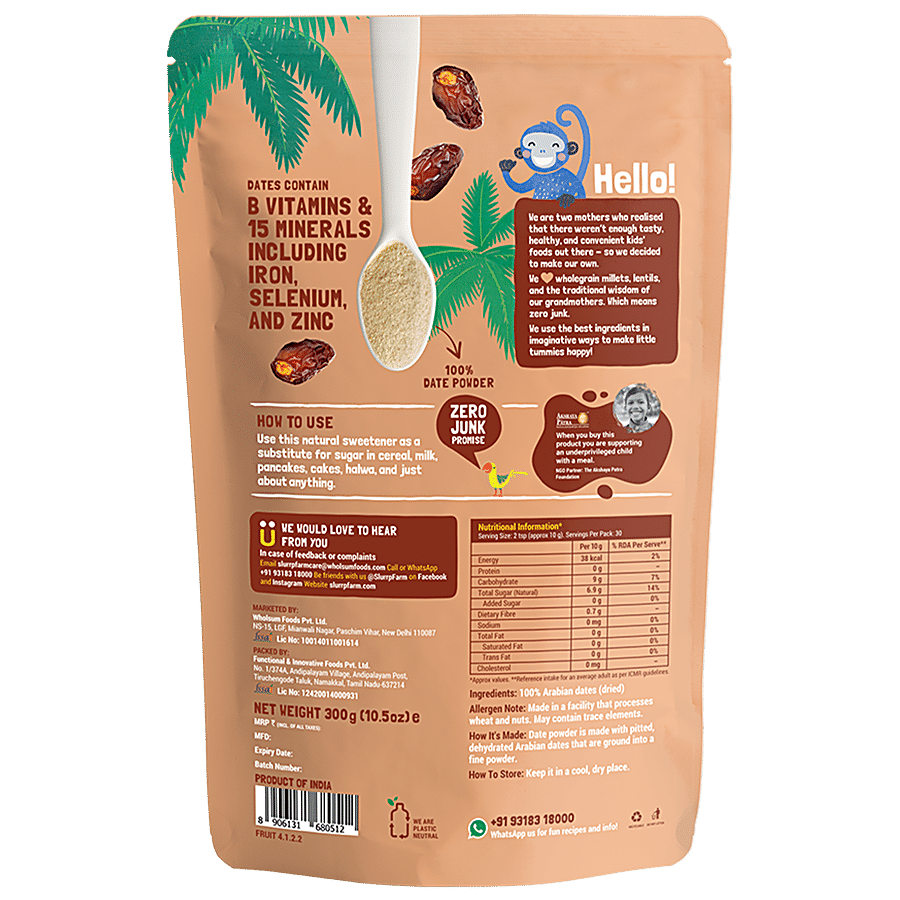 Slurrp Farm Dates Powder â€“ Made From Premium Arabian Dates/Kharek