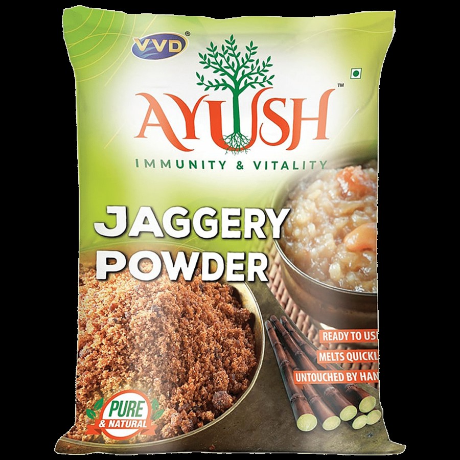 VVD Ayush Jaggery Powder/ Nattu Sakkarai - Rich In Nutrition