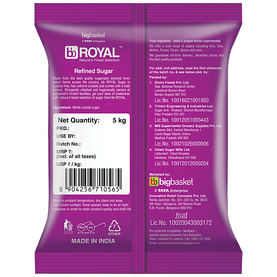 bb Royal Refined Sugar (Sulphurless)/Sakkare