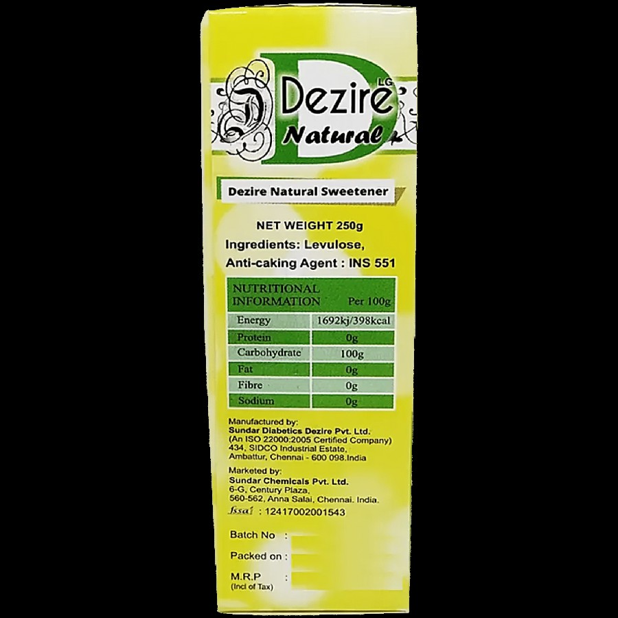 Dezire Natural Sugar Substitute - Levulose